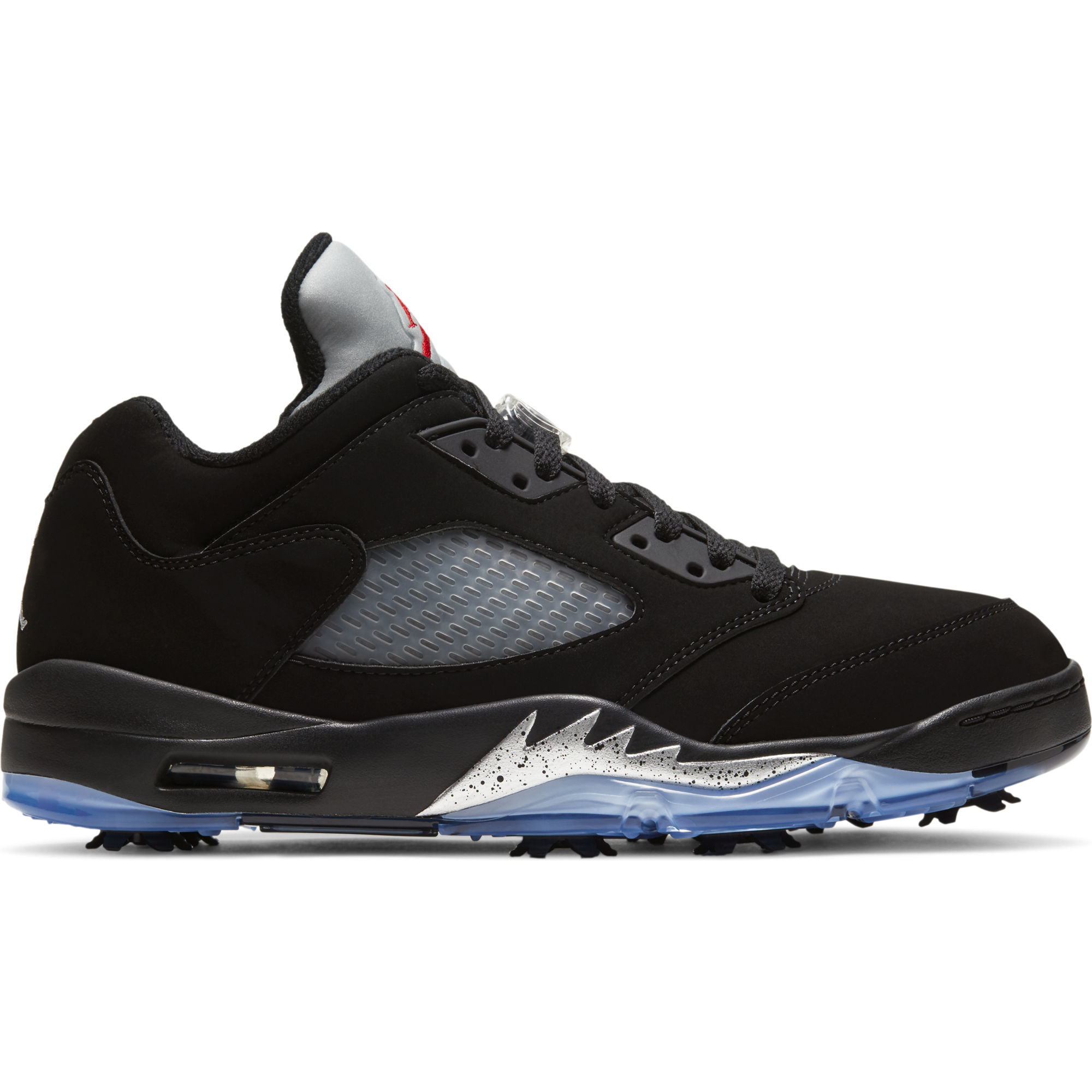 Air Jordan V Low Spiked Golf Shoe - Black/Metallic | NIKE | Golf